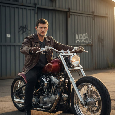 С мотоциклом