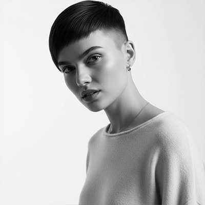 Черно-белый портрет